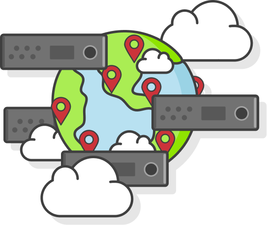 StreamShark delivery servers distributed around the world
