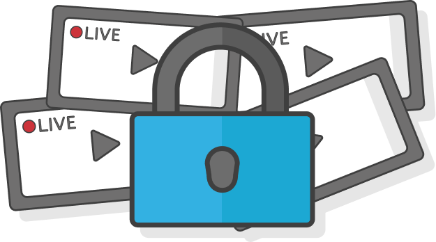 Live streams protected by AES-128 encryption