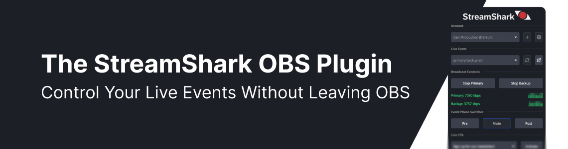 Introducing the StreamShark OBS Plugin: Control Your Live Events Without Leaving OBS
